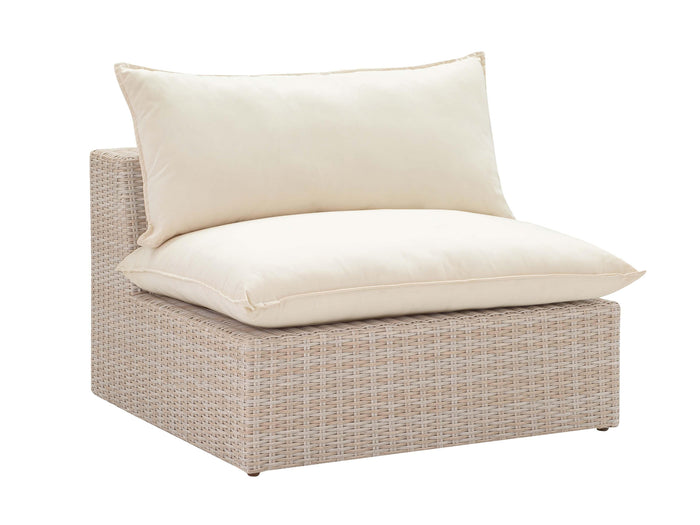 Cali 40" Wide Natural Wicker Outdoor Patio Chair