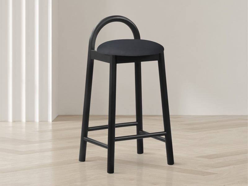 Calvin Faux Leather Bar Stool Black Leg (Set of 2)