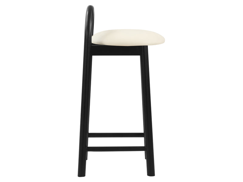 Calvin Faux Leather Bar Stool Black Leg (Set of 2)