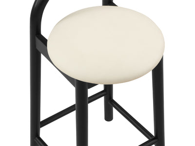 Calvin Faux Leather Bar Stool Black Leg (Set of 2)
