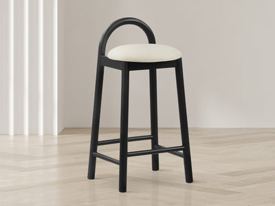 Calvin Faux Leather Bar Stool Black Leg (Set of 2)