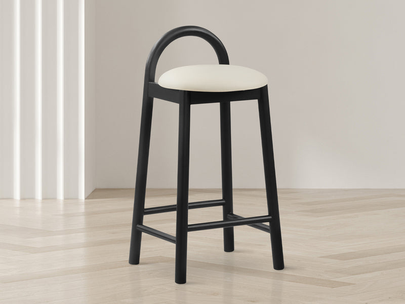 Calvin Faux Leather Bar Stool Black Leg (Set of 2)