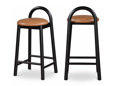 Calvin Faux Leather Bar Stool Black Leg (Set of 2)