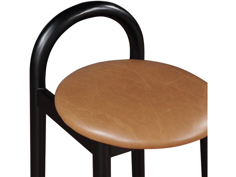 Calvin Faux Leather Bar Stool Black Leg (Set of 2)