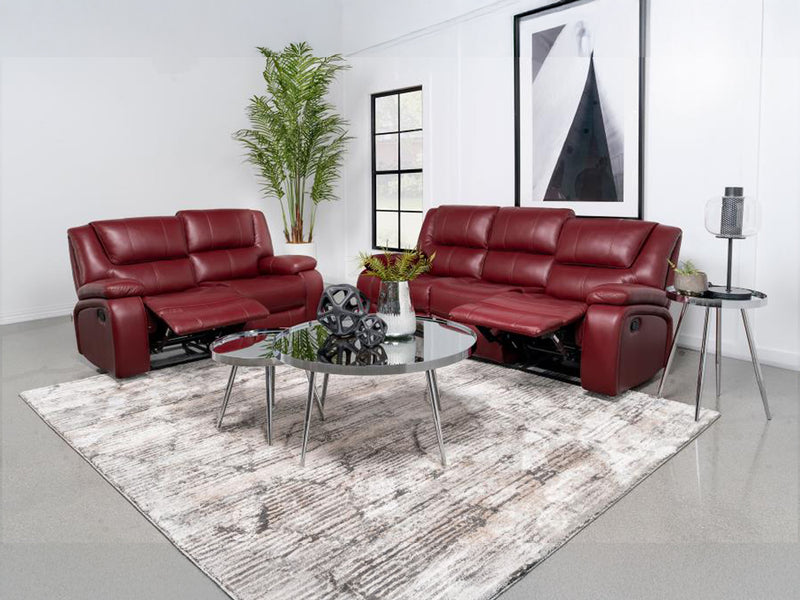 Camila Leather Recliner Living Room Set