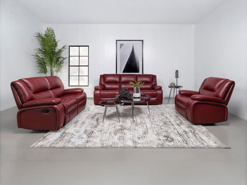 Camila Leather Recliner Living Room Set