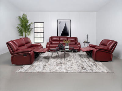 Camila Leather Recliner Living Room Set