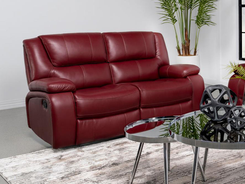 Camila Leather Recliner Living Room Set