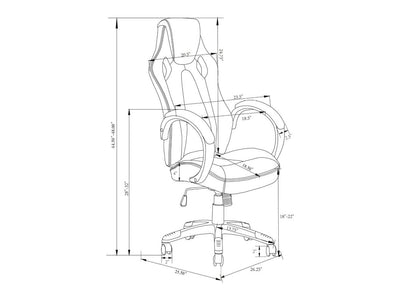 Carlos 26.2" Wide Upholstered Adjustable Office Chair