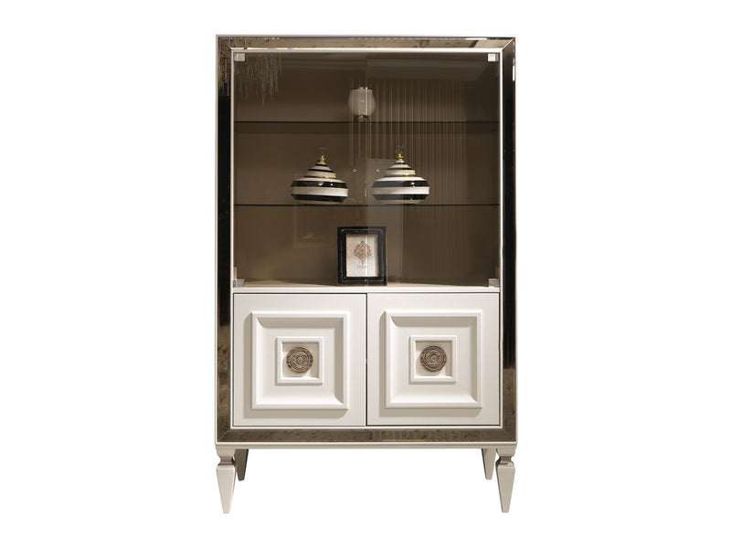 Carmen Accent Cabinet with Glass Shelves