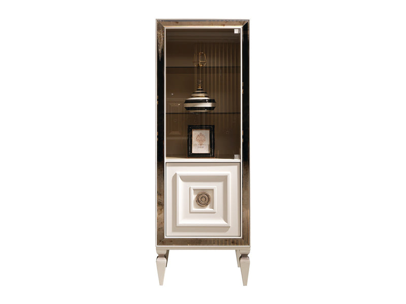 Carmen Accent Cabinet with Glass Shelves