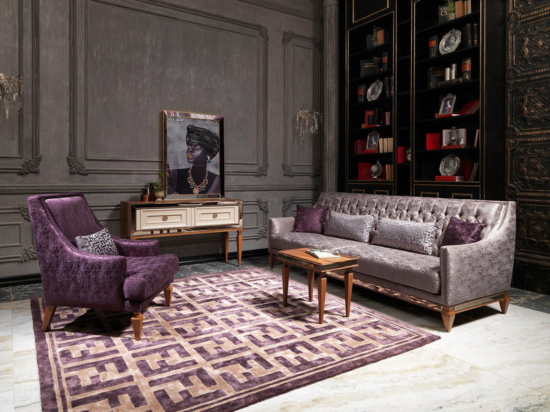 Carmen 87" Wide Tufted Sofa