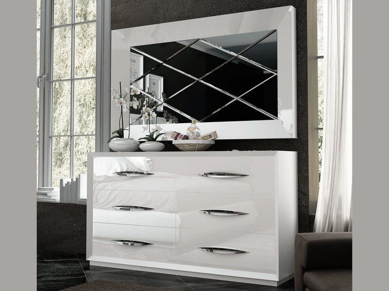 Carmenes 63" Wide 6 Drawer Dresser With Mirror