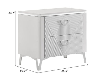 Cassia 23.7" Tall 2 Drawer Nightstand