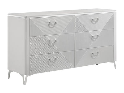 Cassia 63" Wide 6 Drawer Dresser With Mirror