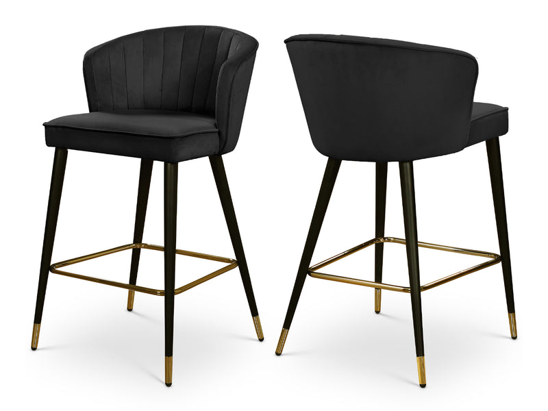 Cassie Velvet Bar Stool (Set of 2)