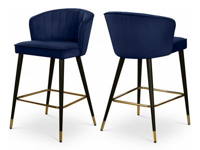 Cassie Velvet Bar Stool (Set of 2)