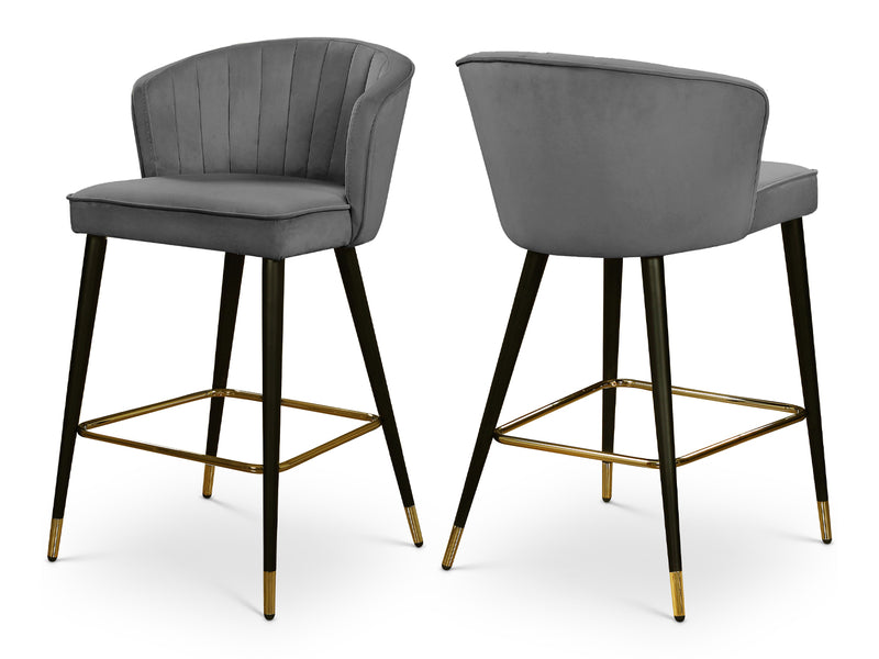 Cassie Velvet Bar Stool (Set of 2)