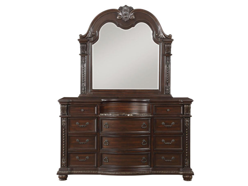 Cavalier 68.5" Wide 11 Drawer Dresser With Mirror