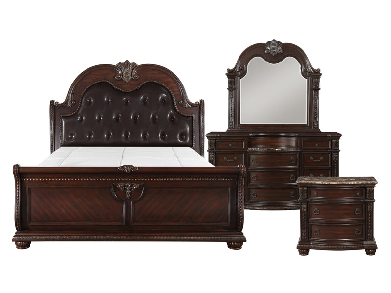Cavalier Tufted Headboard Platform Bed