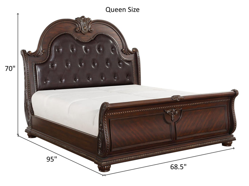 Cavalier Tufted Headboard Platform Bed