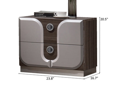 London 20.5" Tall 2 Drawer Nightstand