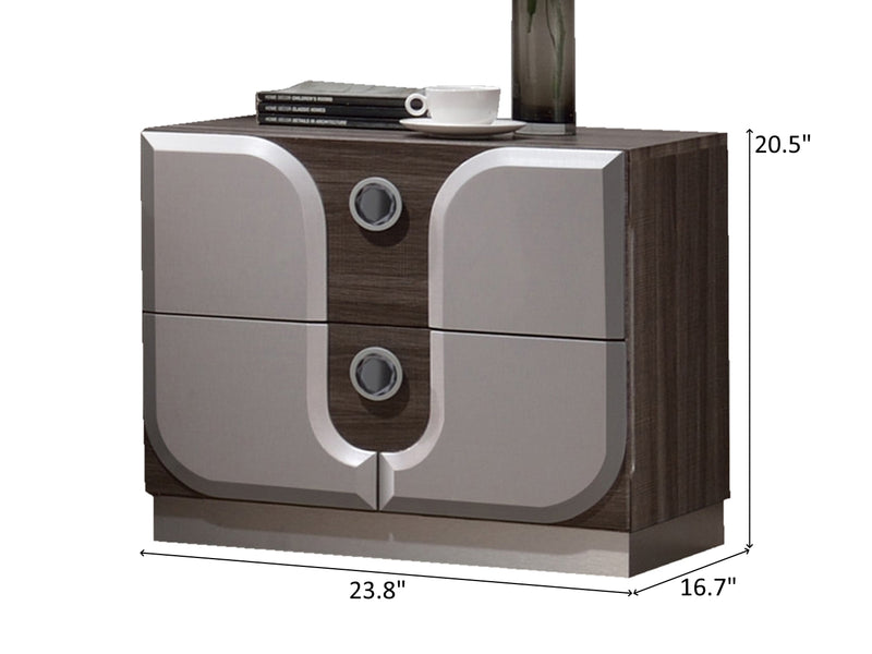 London 20.5" Tall 2 Drawer Nightstand