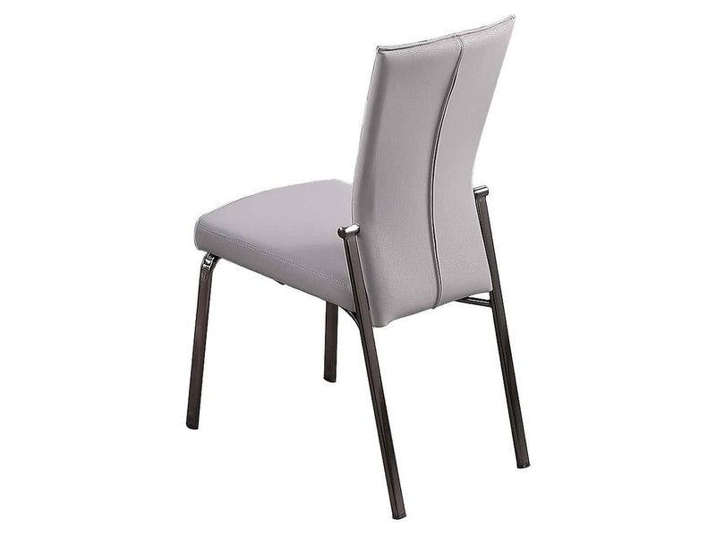 Molly 18.1" Wide Motion-Back Black Leg Dining Chair (Set of 2)