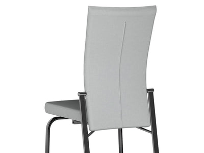 Molly 18.1" Wide Motion-Back Black Leg Dining Chair (Set of 2)