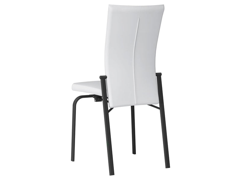 Molly 18.1" Wide Motion-Back Black Leg Dining Chair (Set of 2)