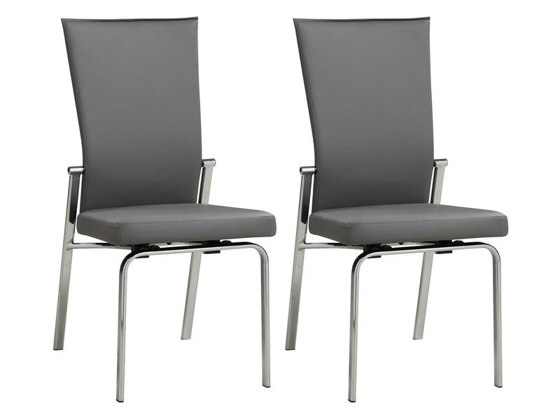 Molly 18.1" Wide Motion-Back Faux Leather Dining Chair (Set of 2)