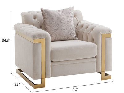 Chloe 42" Wide Tufted Armchair