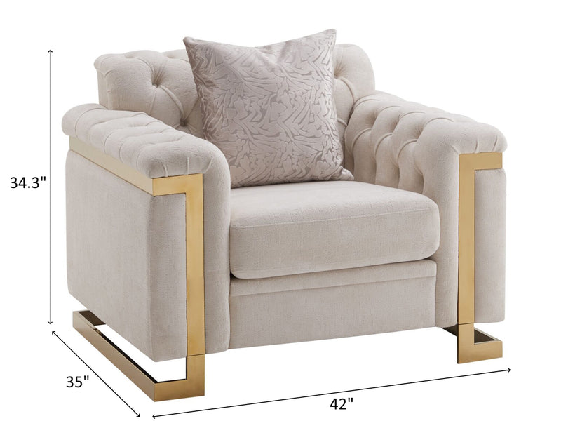 Chloe 42" Wide Tufted Armchair