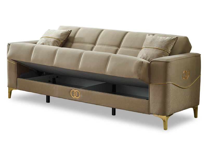 Clara 90" Wide Square Arm Convertible Sofa