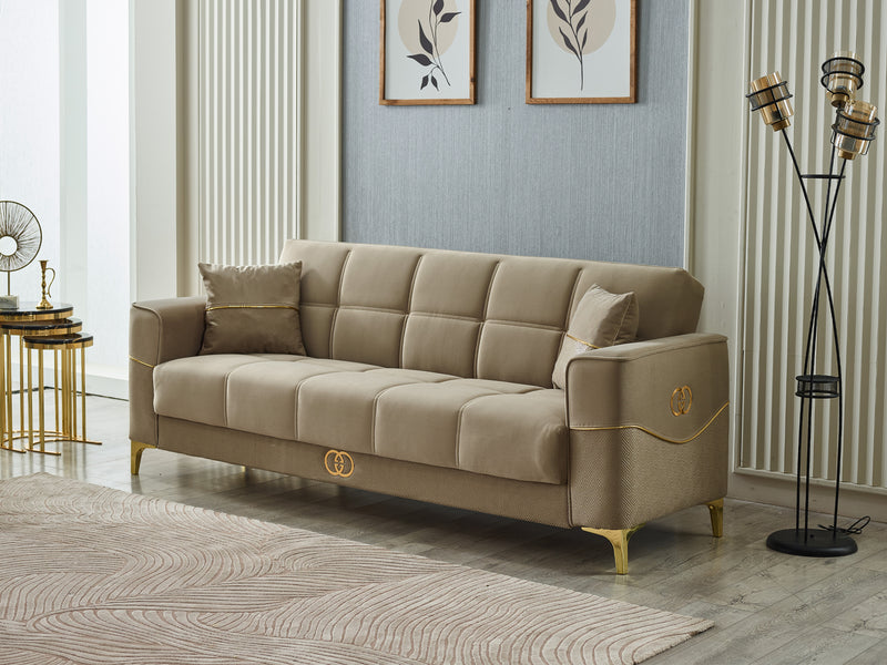 Clara 90" Wide Square Arm Convertible Sofa