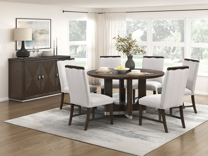 Clara Home 4-6 Person Round Dining Room Set