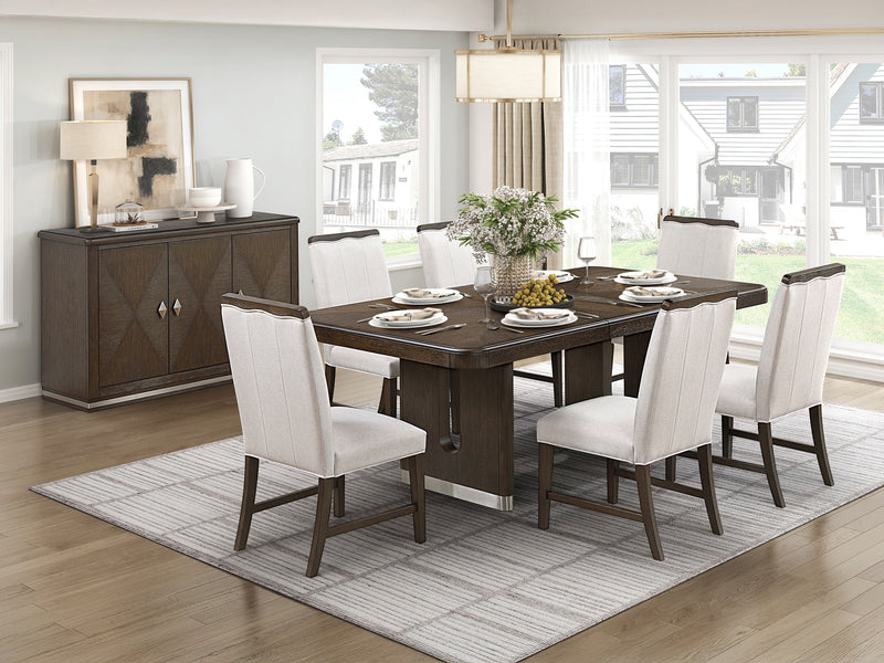 Clara Home 6-8 Person Extendable Dining Room Set