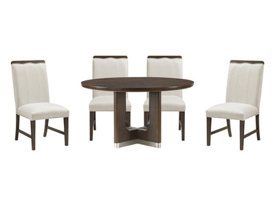 Clara Home 4-6 Person Round Dining Room Set