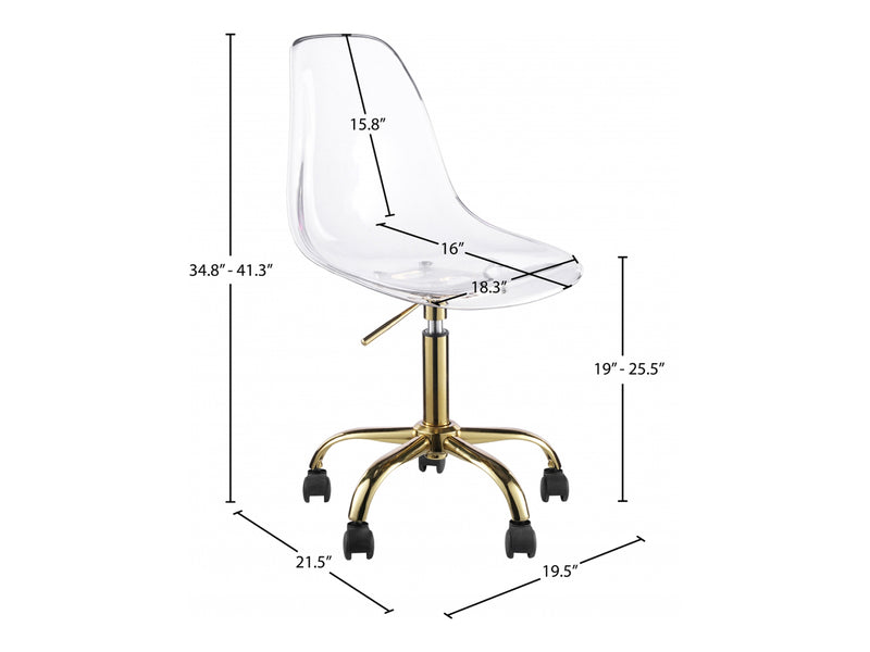 Clarion 19.5" Wide Metal Base Office Chair
