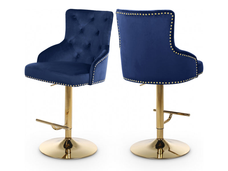 Claude Velvet Bar Stool (Set of 2)