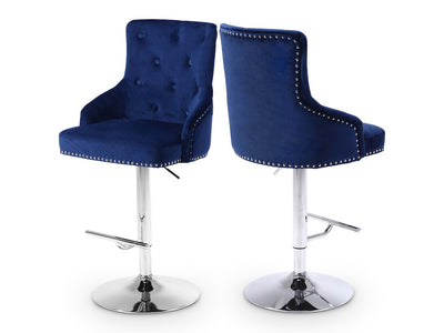 Claude Velvet Bar Stool (Set of 2)