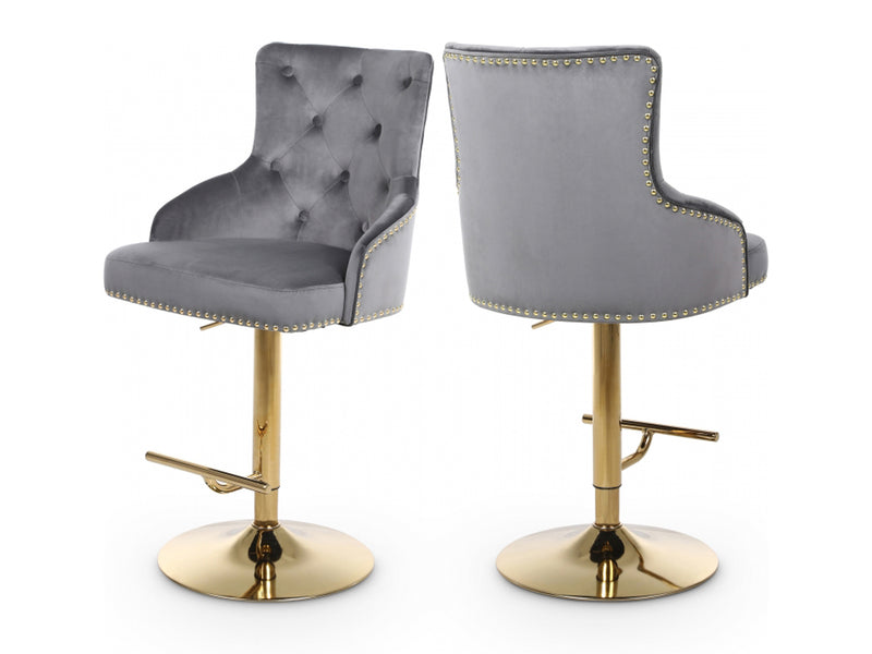 Claude Velvet Bar Stool (Set of 2)