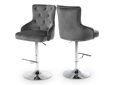 Claude Velvet Bar Stool (Set of 2)