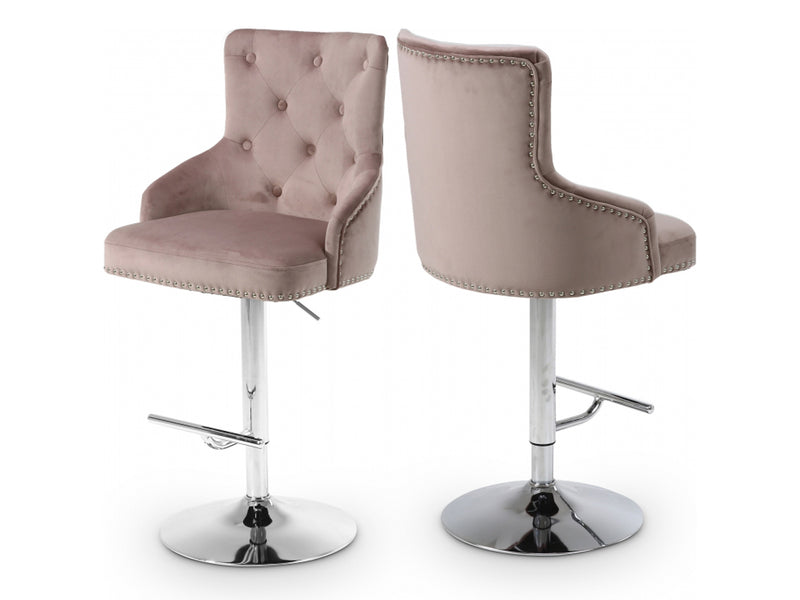 Claude Velvet Bar Stool (Set of 2)