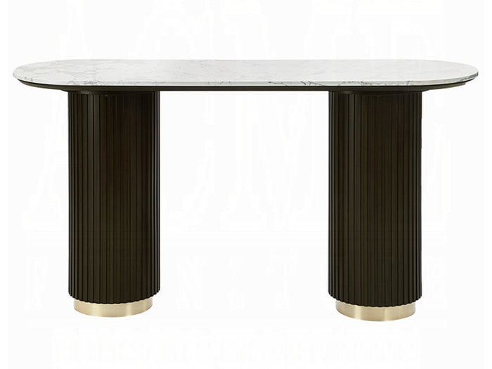 Clayten 55" Wide Artificial Marble Top Console Table