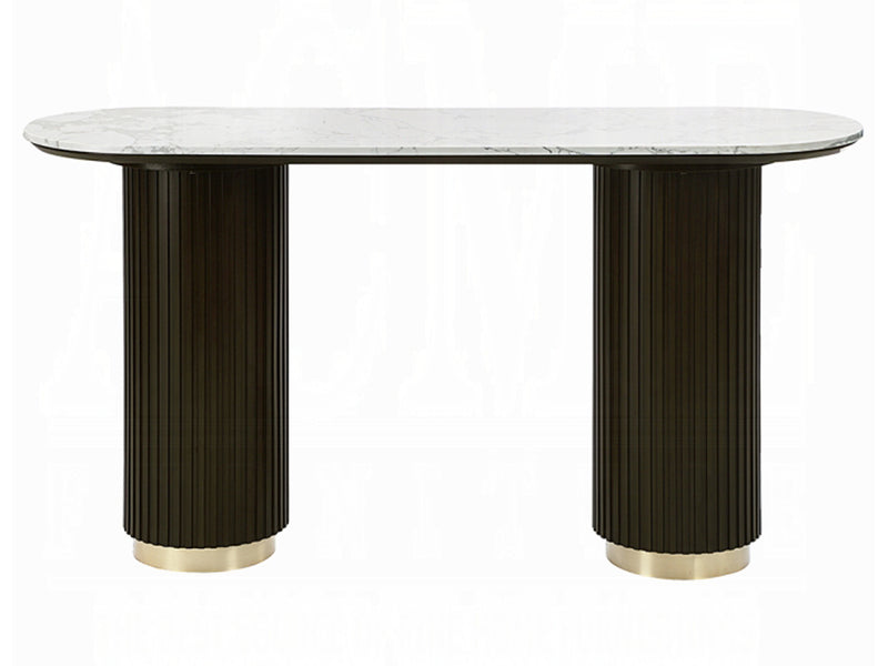 Clayten 55" Wide Artificial Marble Top Console Table