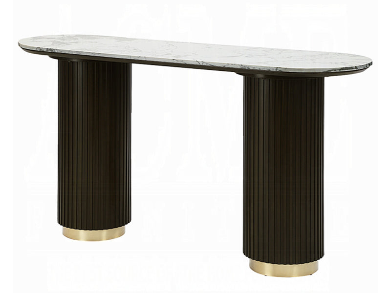 Clayten 55" Wide Artificial Marble Top Console Table
