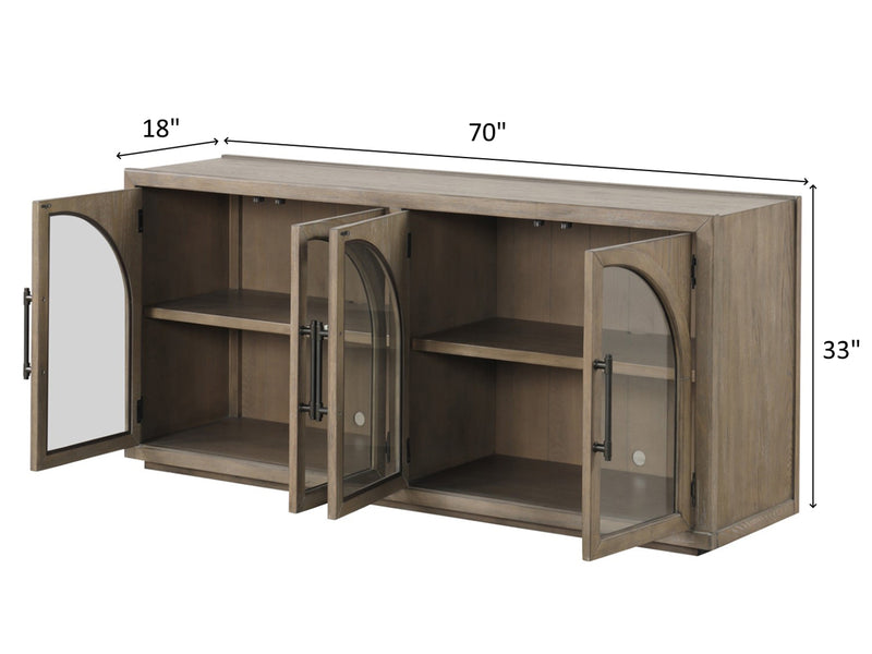 Clements 70" Wide 4 Door Buffet