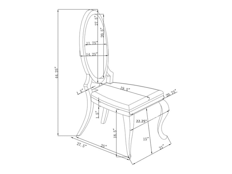 Anchorage 21" Wide Dining Chair (Set of 2)