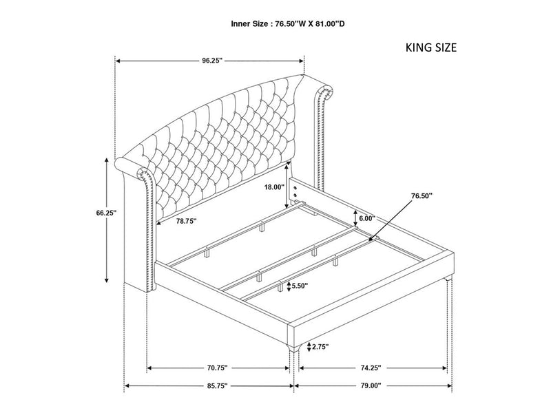 Melody Tufted Platform Bed